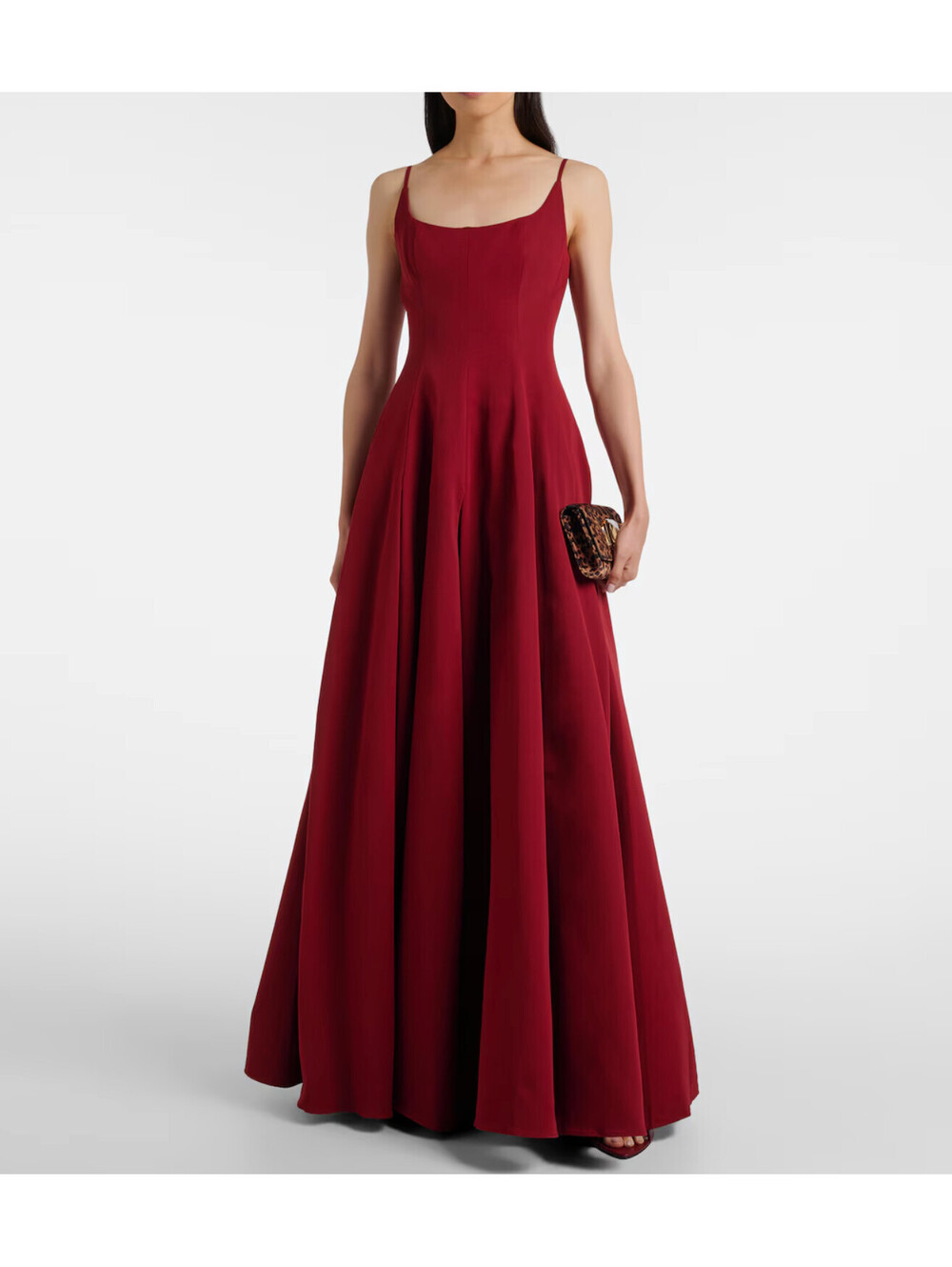 NWT STAUD Joy Red Maxi Dress Gown Full Skirt Designer 4/small